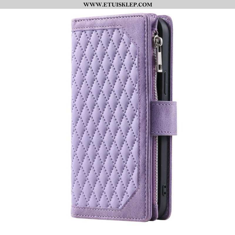 Etui Folio do Samsung Galaxy S23 Ultra 5G Pikowana Z Paskiem